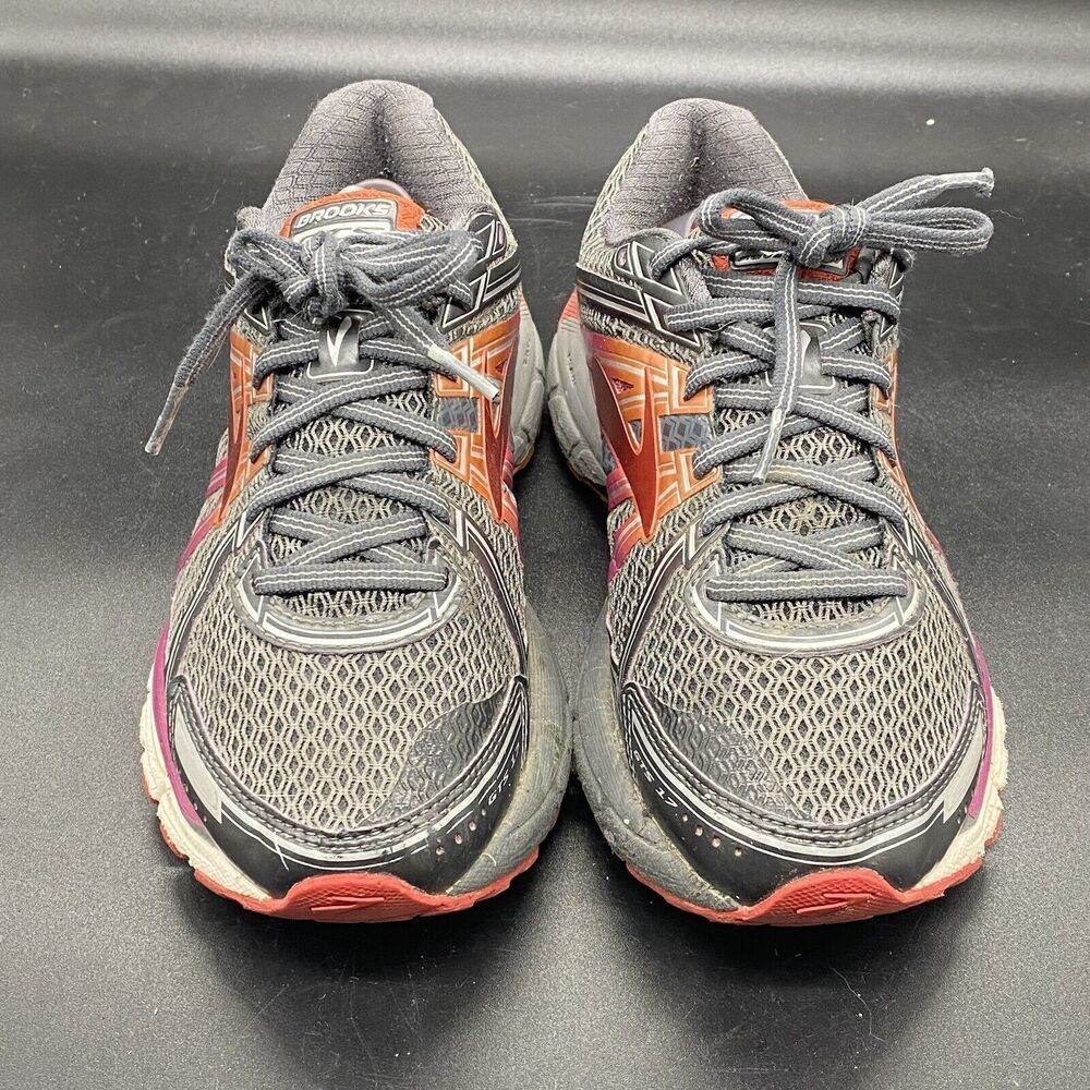 Brooks Adrenaline GTS 17 1202311B044 womens 7.5 gray orange running athletic - Picture 4 of 8